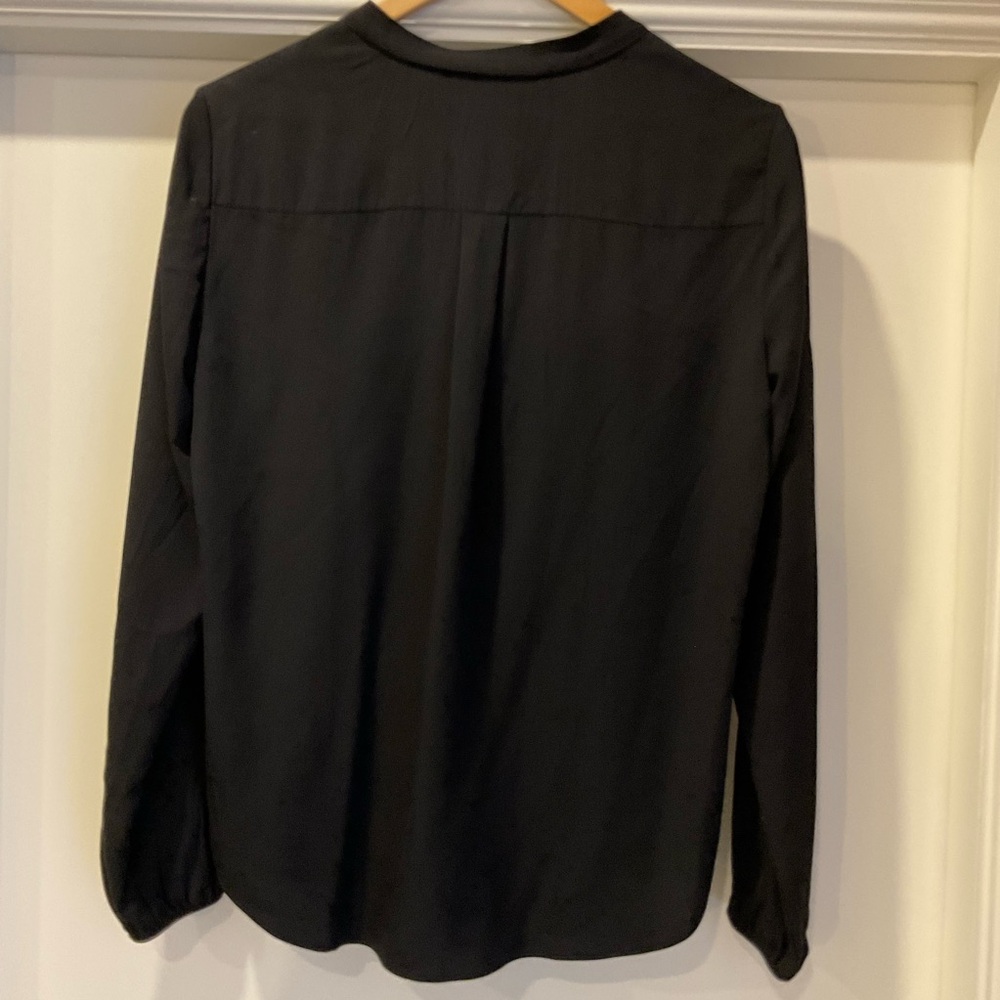Theory Black Silk Blouse, Size M - Picture 2 of 5